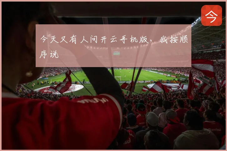今天又有人问开云手机版，我按顺序说